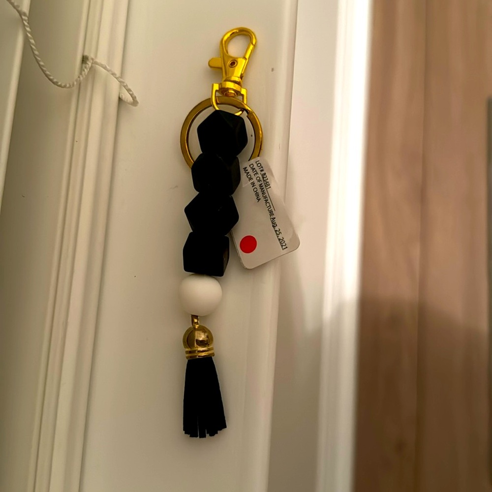 Black and white keychain